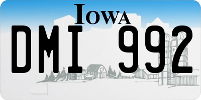 IA license plate DMI992