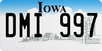 IA license plate DMI997