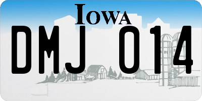 IA license plate DMJ014