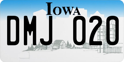 IA license plate DMJ020