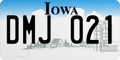 IA license plate DMJ021
