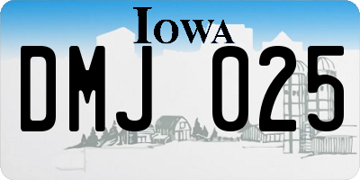 IA license plate DMJ025