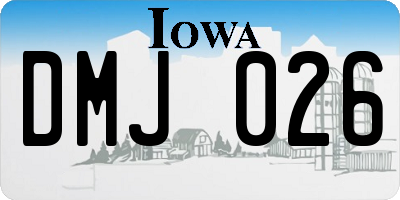 IA license plate DMJ026