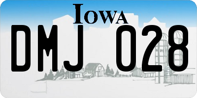 IA license plate DMJ028