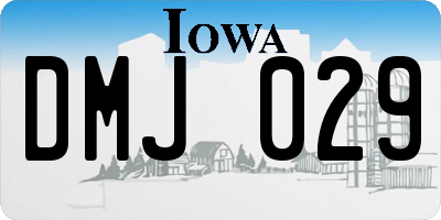 IA license plate DMJ029