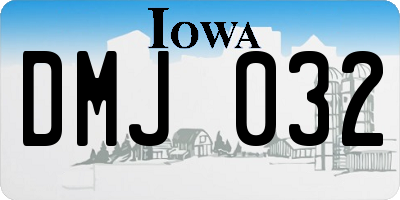 IA license plate DMJ032