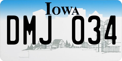 IA license plate DMJ034