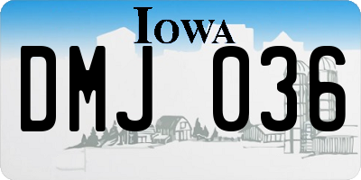 IA license plate DMJ036