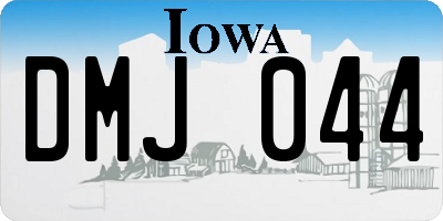 IA license plate DMJ044