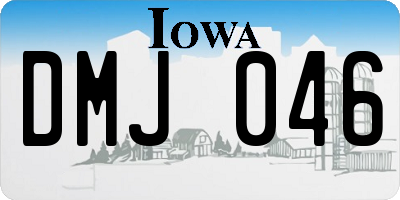 IA license plate DMJ046