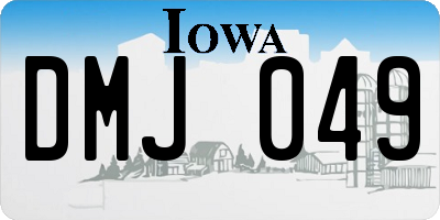 IA license plate DMJ049