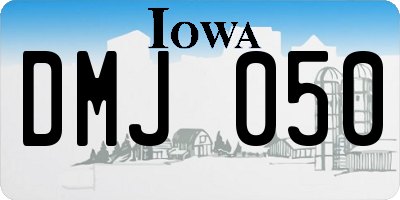 IA license plate DMJ050