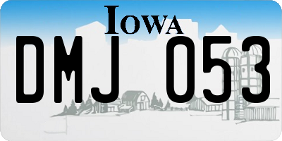 IA license plate DMJ053
