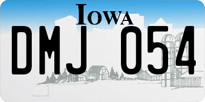 IA license plate DMJ054