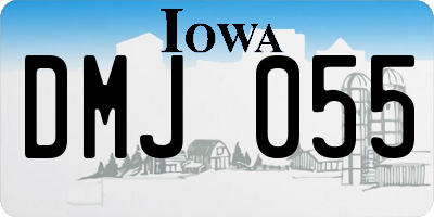 IA license plate DMJ055