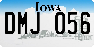 IA license plate DMJ056