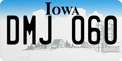 IA license plate DMJ060