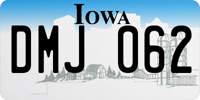 IA license plate DMJ062