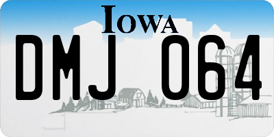 IA license plate DMJ064
