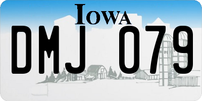 IA license plate DMJ079