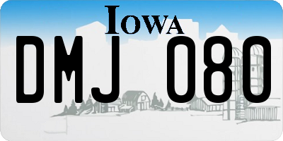 IA license plate DMJ080