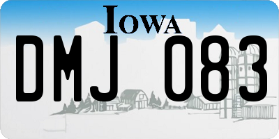 IA license plate DMJ083