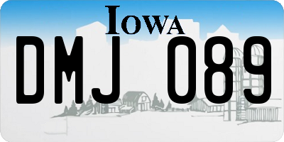 IA license plate DMJ089