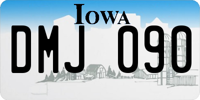 IA license plate DMJ090