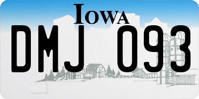 IA license plate DMJ093