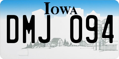 IA license plate DMJ094