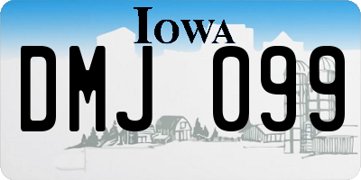 IA license plate DMJ099