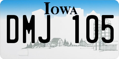 IA license plate DMJ105