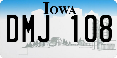 IA license plate DMJ108