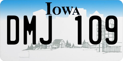 IA license plate DMJ109