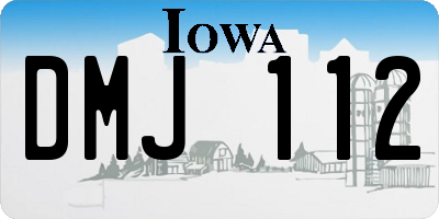IA license plate DMJ112