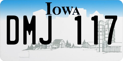 IA license plate DMJ117