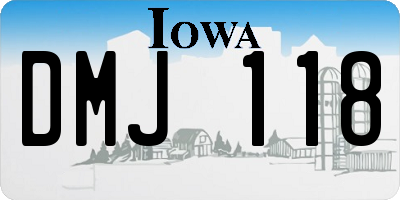 IA license plate DMJ118