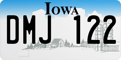 IA license plate DMJ122
