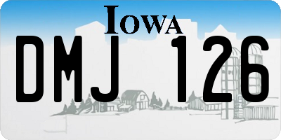 IA license plate DMJ126