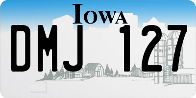 IA license plate DMJ127