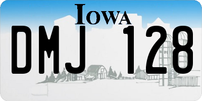IA license plate DMJ128