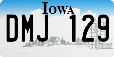 IA license plate DMJ129