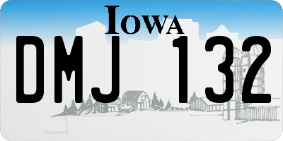 IA license plate DMJ132