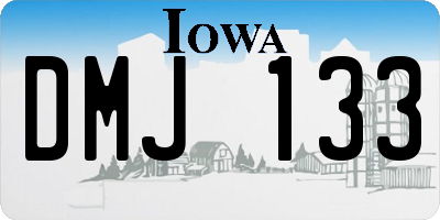 IA license plate DMJ133