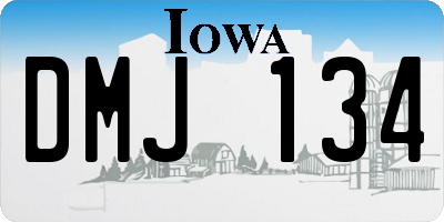 IA license plate DMJ134