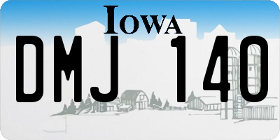 IA license plate DMJ140