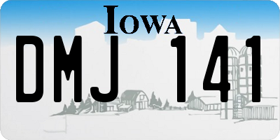 IA license plate DMJ141