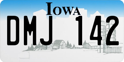 IA license plate DMJ142