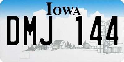 IA license plate DMJ144