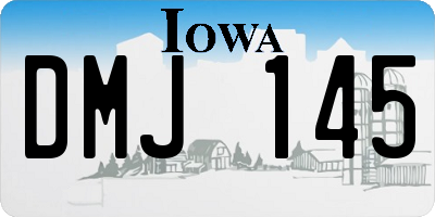 IA license plate DMJ145